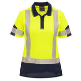 Polo Womens Day Only Lightweight 150GSM Quick-Dri Cotton Backed Yellow/Navy S10
