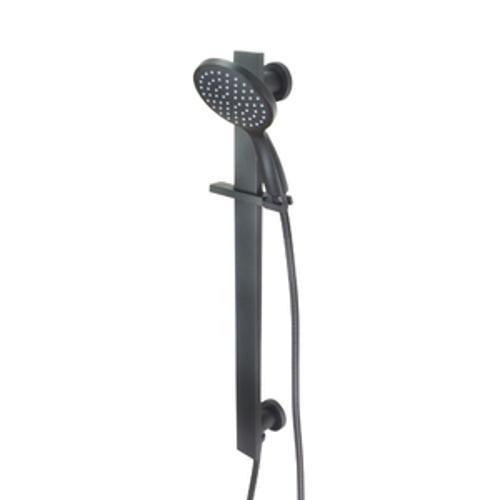 Prestigio Single Spray Handshower Set Built-In Elbow Round Head Black - Aquatica