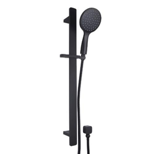 Prestigio Single Spray Handshower Set Separate Elbow Round Head Black - Aquatica