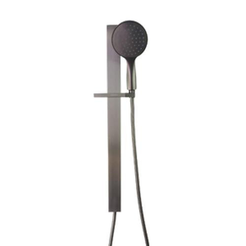 Prestigio Single Spray Handshower Set Built-In Elbow Round Head Gun Metal