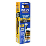 MultiONE Screw 10g x 40mm Countersunk Truss Head B8 Coating 50 Pack - Bremick