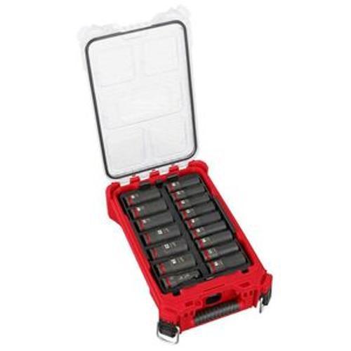 SHOCKWAVE PACKOUT Impact Socket Packout Set 1/2 Inch Dr Deep Metric 16 Piece