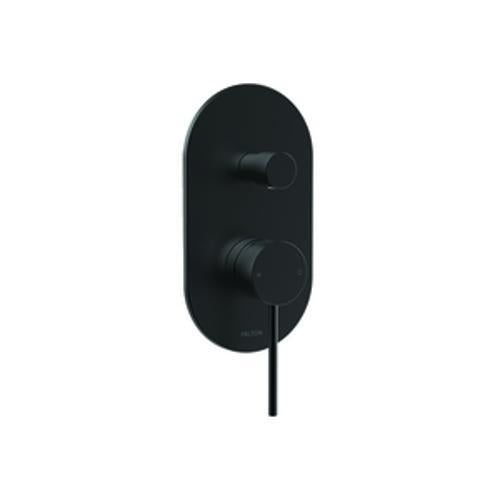Linea Mains Pressure Diverter Mixer Black