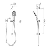 Slique Single Spray Slide Shower Chrome