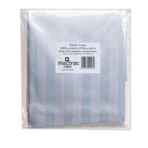 Shower curtain 2000mm X 2700mmw White - Mactrac