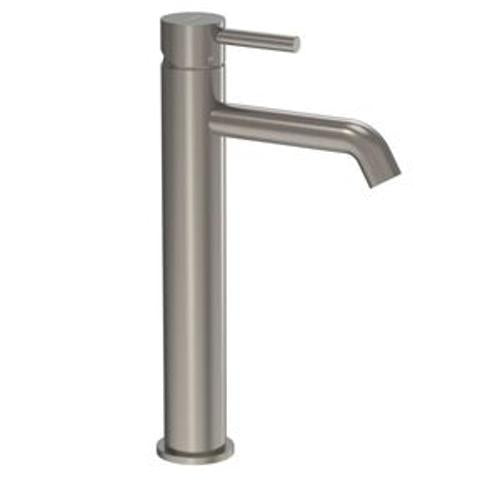 Tube Vessel Basin Mixer Brushed Nickel