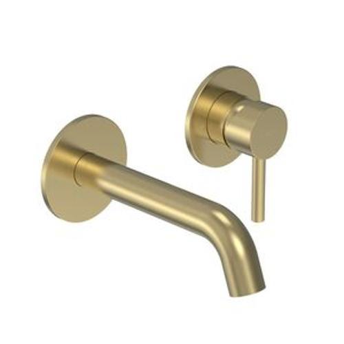 Tube Wall Mount Mixer Brushed Brass