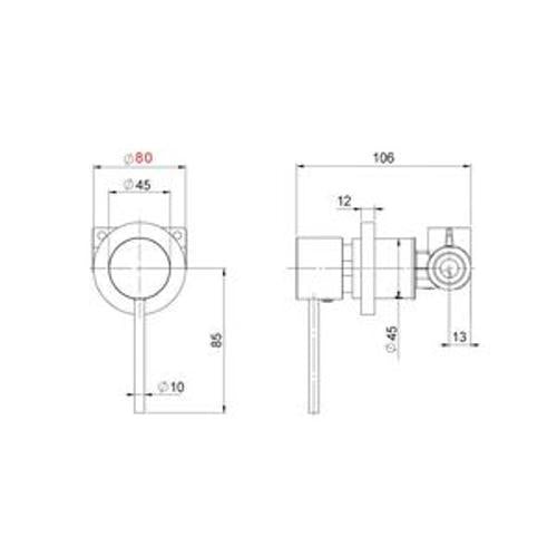 Shower/Bath Mixer Brushed Stainless - Pioneer