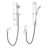 Slide Shower Handshower With 3 Functions Chrome - Pioneer