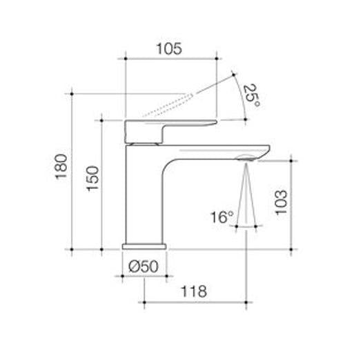 Urbane II Basin Mixer Chrome Leadfree - Caroma