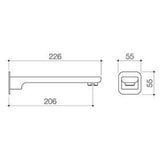 Luna Basin/Bath Spout Brushed Nickel Leadfree