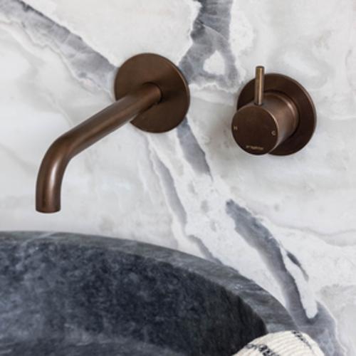 Buddy Wall Mount Mixer Brushed Bronze PVD - Plumbline
