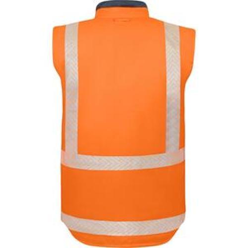 Stamina Eco Vest TTMC-W23 Reversible Puffer Orange - Bison 2XL