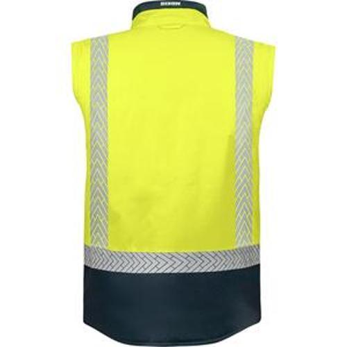 Stamina Eco Vest Day/Night Reversible Puffer Yellow/Navy - Bison 2XL