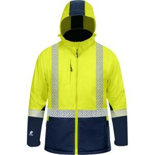 Jacket Softshell Day/Night Yellow/Navy - Bison 4XL