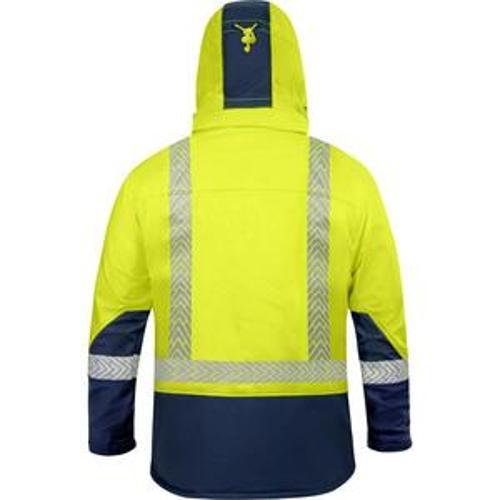 Jacket Softshell Day/Night Yellow/Navy - Bison XL