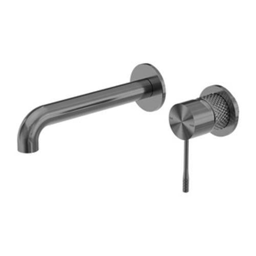 Opal Wall Basin/Bath Mixer Separate Back Plate - Nero 160mm Graphite