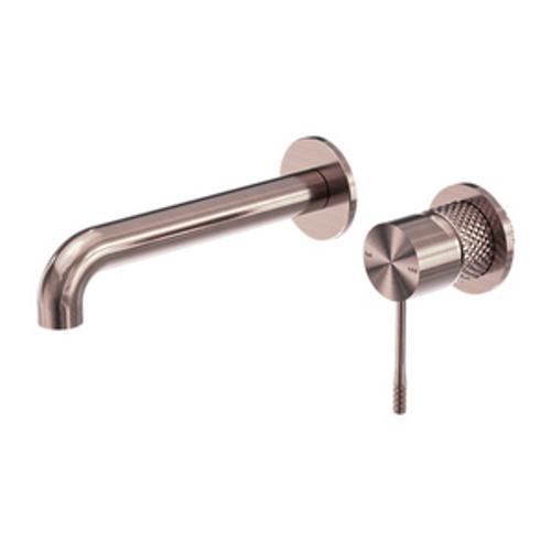 Opal Wall Basin/Bath Mixer Separate Back Plate - Nero 230mm Brushed Bronze