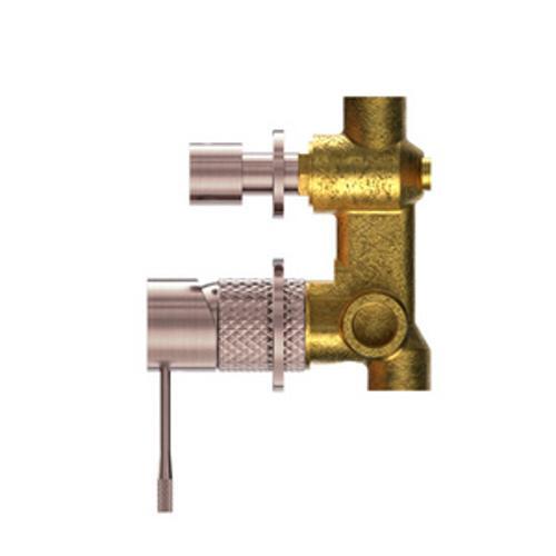 Opal Shower Mixer With Diverter Separate Plate Brushed Bronze - Nero
