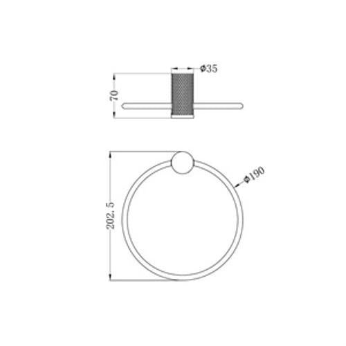 Opal Towel Ring Graphite - Nero