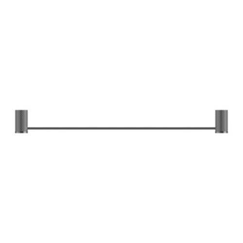 Opal Single Towel Rail - Nero 600mm Graphite