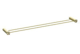 Opal Double Towel Rail - Nero 800mm Brushed Gold