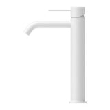 Mecca Tall Basin Mixer Matte White - Nero