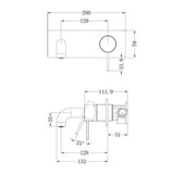 Mecca Wall Basin/Bath Mixer - Nero 120mm Trim Kit Chrome