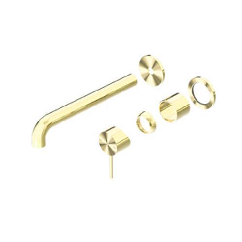 Mecca Wall Basin/Bath Mixer Separate Back Plate 260mm Trim Kit Brushed Gold