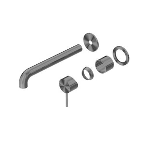 Mecca Wall Basin/Bath Mixer Separate Back Plate - Nero 260mm Trim Kit Gun Metal