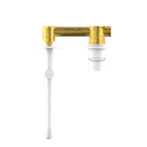 Mecca Wall Basin/Bath Mixer Swivel Spout - Nero 225mm Matte White