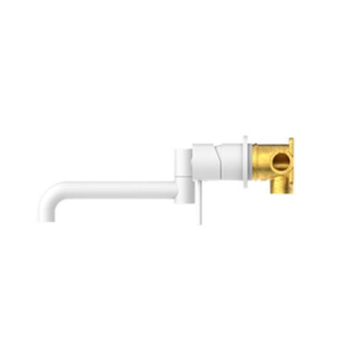 Mecca Wall Basin/Bath Mixer Swivel Spout - Nero 225mm Matte White