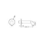 Mecca Basin/Bath Spout - Nero 120mm Graphite