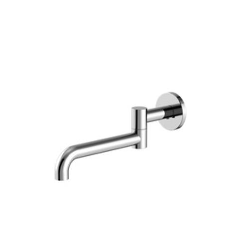 Mecca Swivel Basin/Bath Spout Wall Mounted - Nero 225mm Chrome