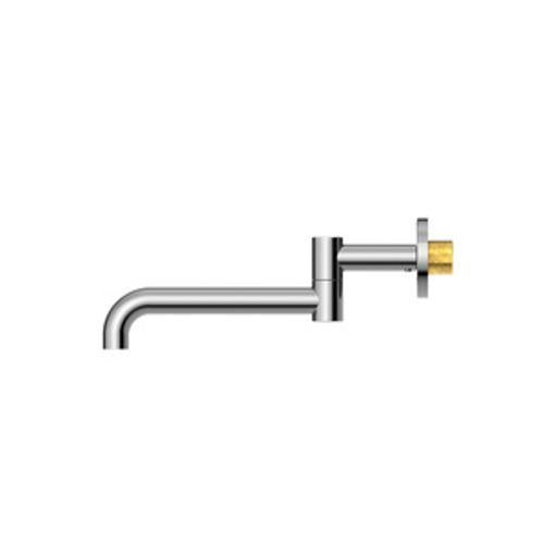 Mecca Swivel Basin/Bath Spout Wall Mounted - Nero 225mm Chrome