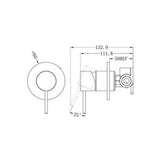 Mecca Shower Mixer 80mm Plate Brushed Bronze - Nero