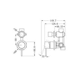 Mecca Shower Mixer With Diverter Separate Back Plate Brushed Gold - Nero