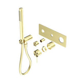 Mecca Shower Mixer Diverter System Trim Kit Brushed Gold - Nero