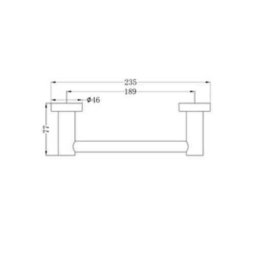 Mecca Hand Towel Rail Matte White - Nero