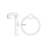 Mecca Towel Ring Gun Metal - Nero