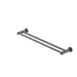 Mecca Double Towel Rail - Nero 600mm Gun Metal
