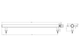 Vertical Towel Rail - Nero 900mm Brushed Nickel Non-Heated