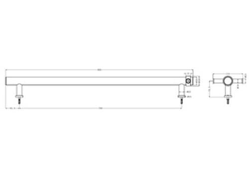 Nero Vertical Towel Rail 900mm Chrome