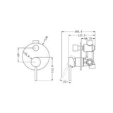 Dolce Shower Mixers With Diverter Chrome - Nero