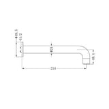 Dolce Bath Spout 215mm Chrome - Nero
