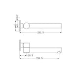 Dolce Wall Mounted Swivel Bath Spout Brushed Nickel - Nero