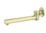 Dolce Wall Mounted Swivel Bath Spout Brushed Gold - Nero
