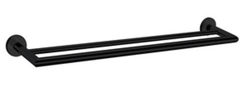 Dolce Double Towel Rail - Nero 700mm Matte Black