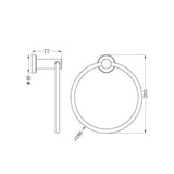 Classic Hand Towel Ring Chrome - Nero