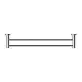 Classic Double Towel Rail - Nero 600mm Chrome